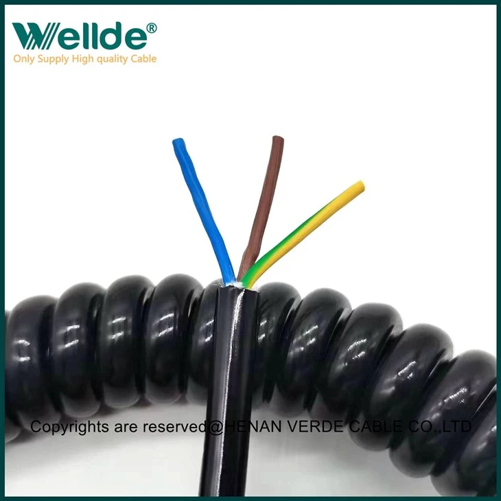 3-adriges 1,5-mm-Spiralkabel