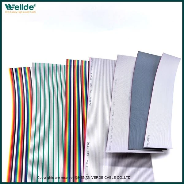 Flaches, farbcodiertes Flachbandkabel