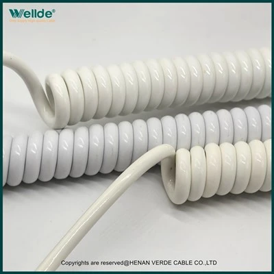 8-adriges 28AWG-Spiralkabel mit hoher Elastizität